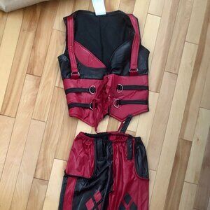 Harley Quinn Costume Women’s Small Arkham City DC Comics by Rubie’s 2-Pieces